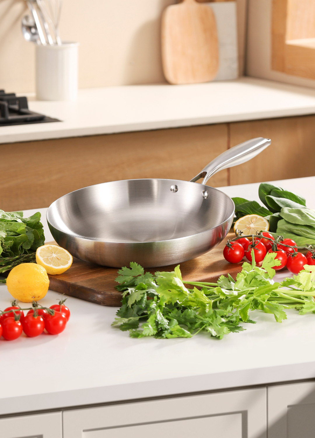 Poêle inox 28 cm