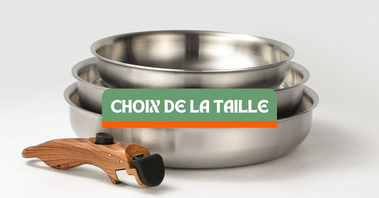 Bien choisir la taille sa poêle inox avec poignée amovible