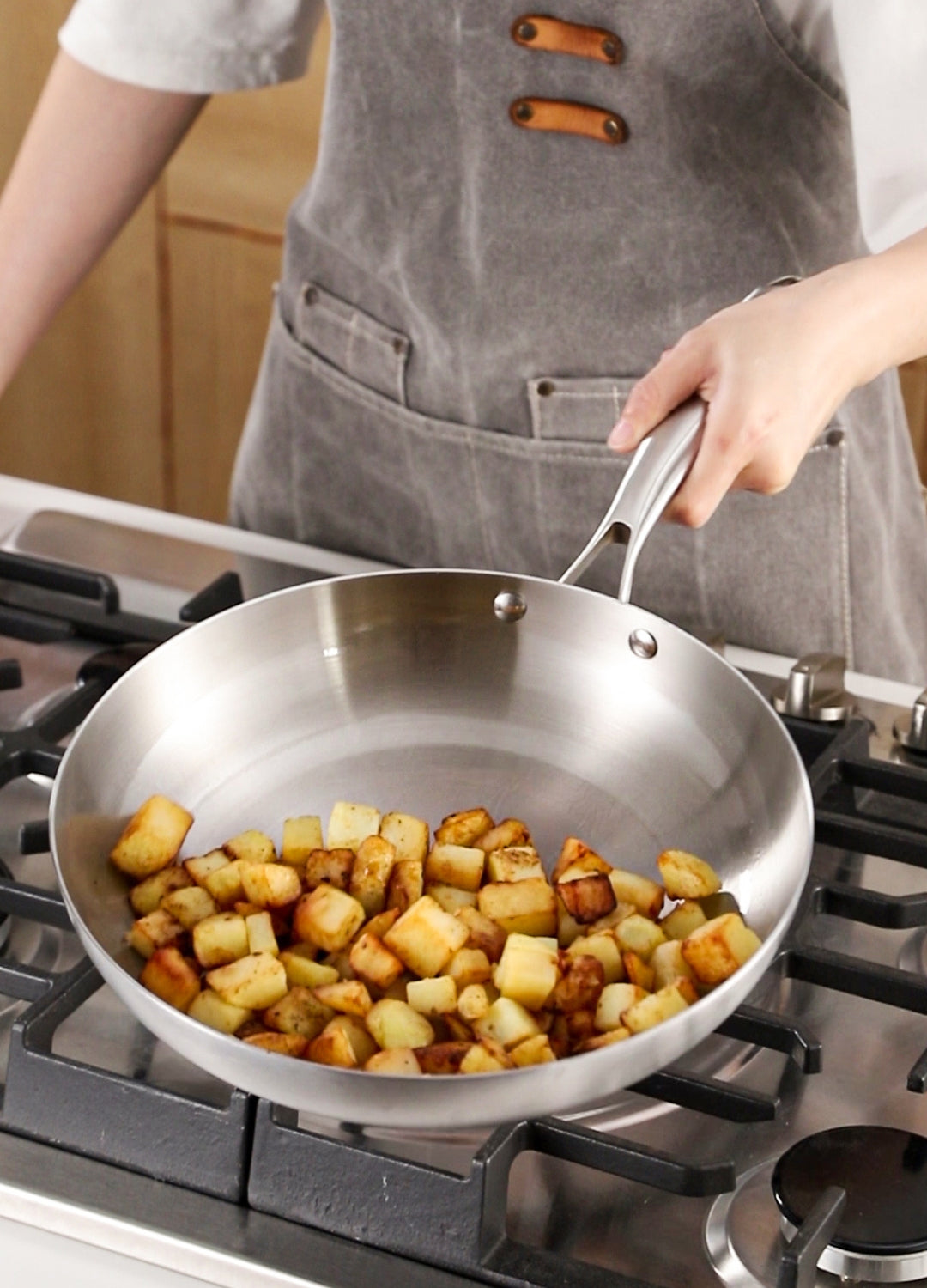 poêle inox de 28 cm 