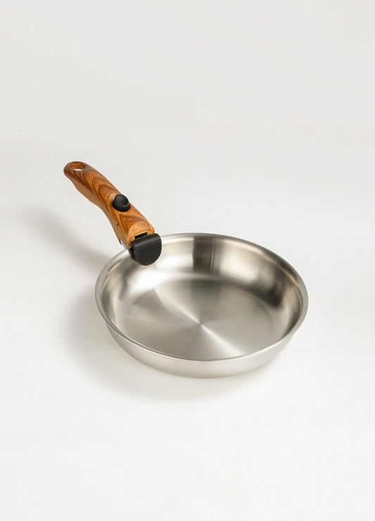 Poêle inox 22 cm à poignée amovible Poeleo